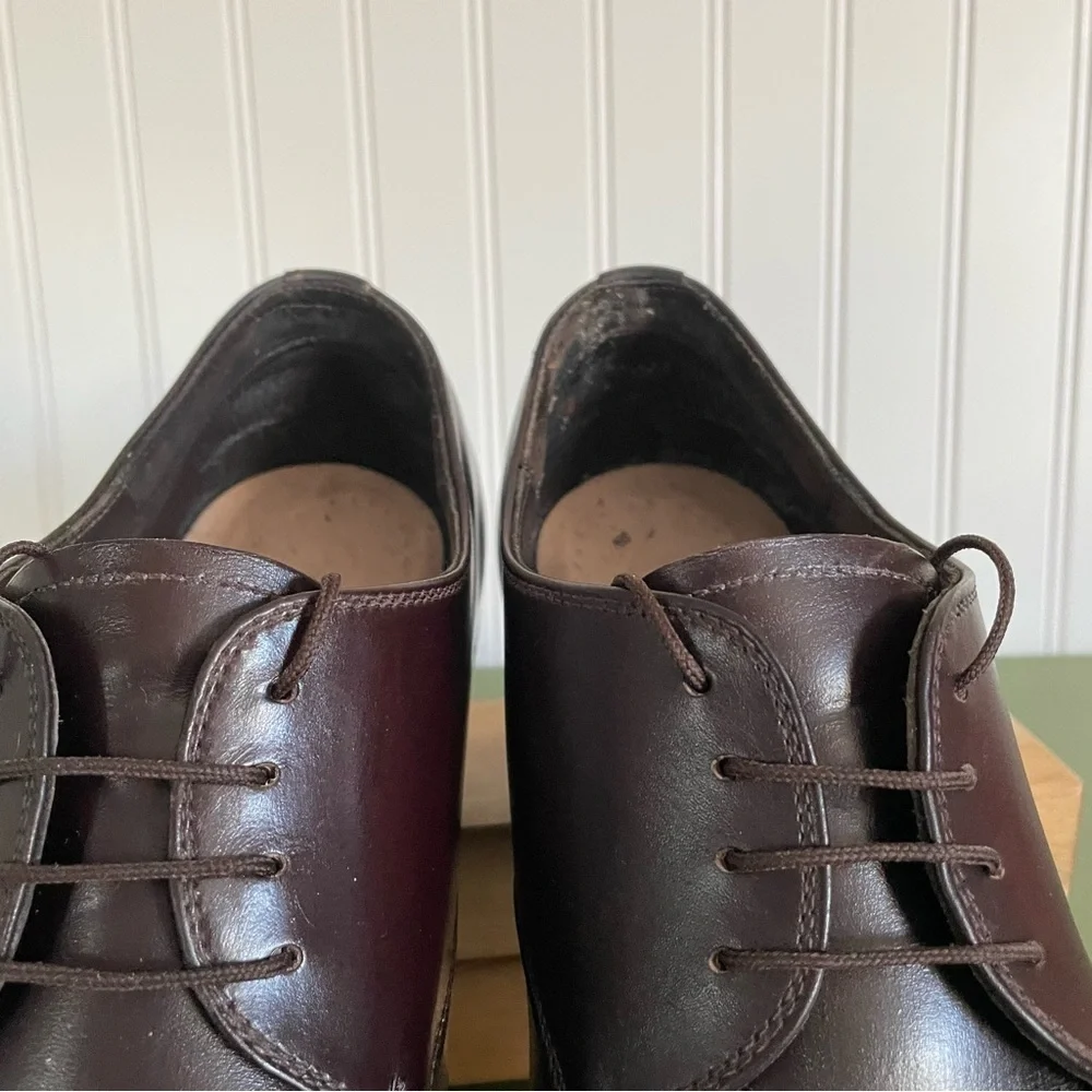 Prada Men's Casual Moc-Sewn Oxfords in Chocolate Brown *Italy*
